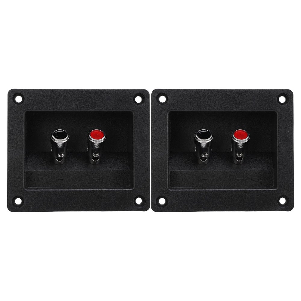 1 Pair Speaker Box Terminal, Speaker Box Terminal Subwoofer Box Terminal Cup Spring Loaded Jacks Double Binding Post Speaker Terminal Plates for Car RV Boat