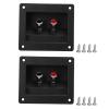 1 Pair Speaker Box Terminal, Speaker Box Terminal Subwoofer Box Terminal Cup Spring Loaded Jacks Double Binding Post Speaker Terminal Plates for Car RV Boat view 2
