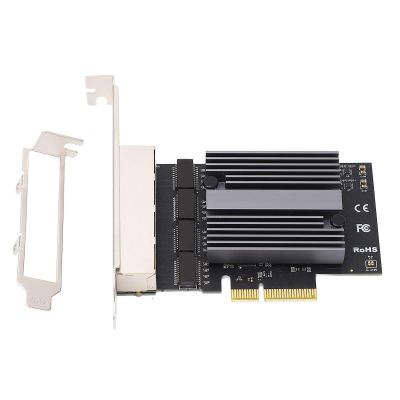4 Port Gigabit Ethernet Card with 8 LED Indicators and 2.5G Quad RJ45 for Desktop Computers, Workstations and Servers - High Speed NIC Card