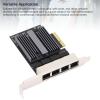 4 Port Gigabit Ethernet Card with 8 LED Indicators and 2.5G Quad RJ45 for Desktop Computers, Workstations and Servers - High Speed NIC Card view 4