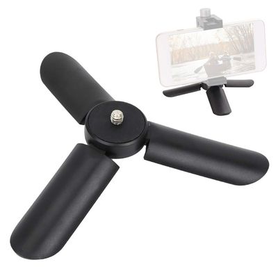 Desktop Tripod, Small Tripod with 1/4 Screw 7.5x3x3cm Black Plastic Metal Portable Mini Table Tripod Tabletop Tripod for Digital Camera Mirrorless Cameras Smartphone