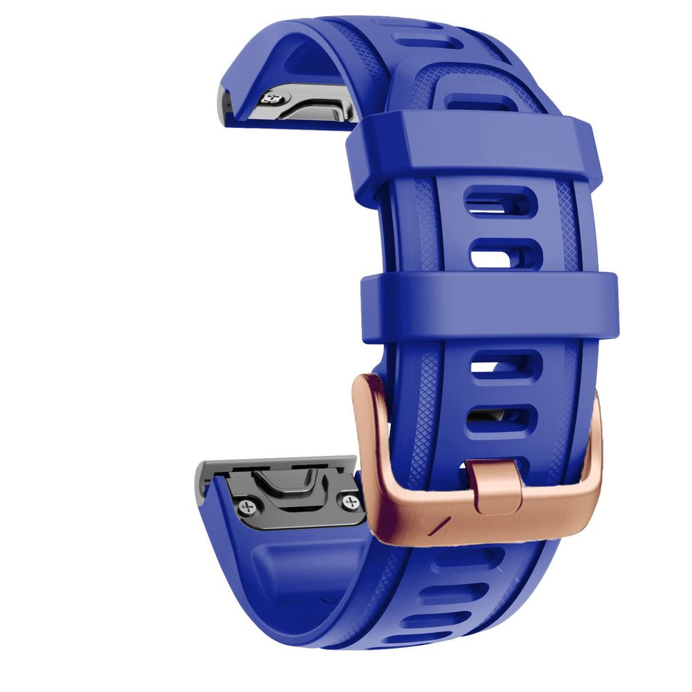 BUDAY 20mm Silicone Watchband Strap For Garmin Fenix 5S 5SPlus 6S 6SPro Mk2S Rose Gold Buckle Easyfit Quick Release Wristband Correa(Medium,22mm Fenix 5S)
