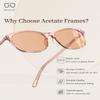 Bloomoak Rose Migraine Glasses,FL-Flex Light Sensitivity Relief Tinted Glasses for Indoor Fluorescent Glare/Women (Migraine glasses, Cinnamon Rose - Transparent Petal Pink Frame(Dark Outdoor)) view 4