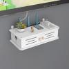 YUXING1205 Cable Management Box Wireless WiFi Router Storage Box Wall Hanging Plug Board Bracket Cable Organizer Livingroom Wood PVC Panel Shelf DIY Home Decor Cable Management Organiser Box(40cm) view 2