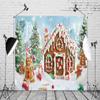 10x6.5ft Christmas Gingerbread House Backdrop Winter Snow Candy Canes Gingerbread Man Forest Background Birthday Baby Shower Party Supplies Decor Kids Adult Photography Photo Studio Props view 4