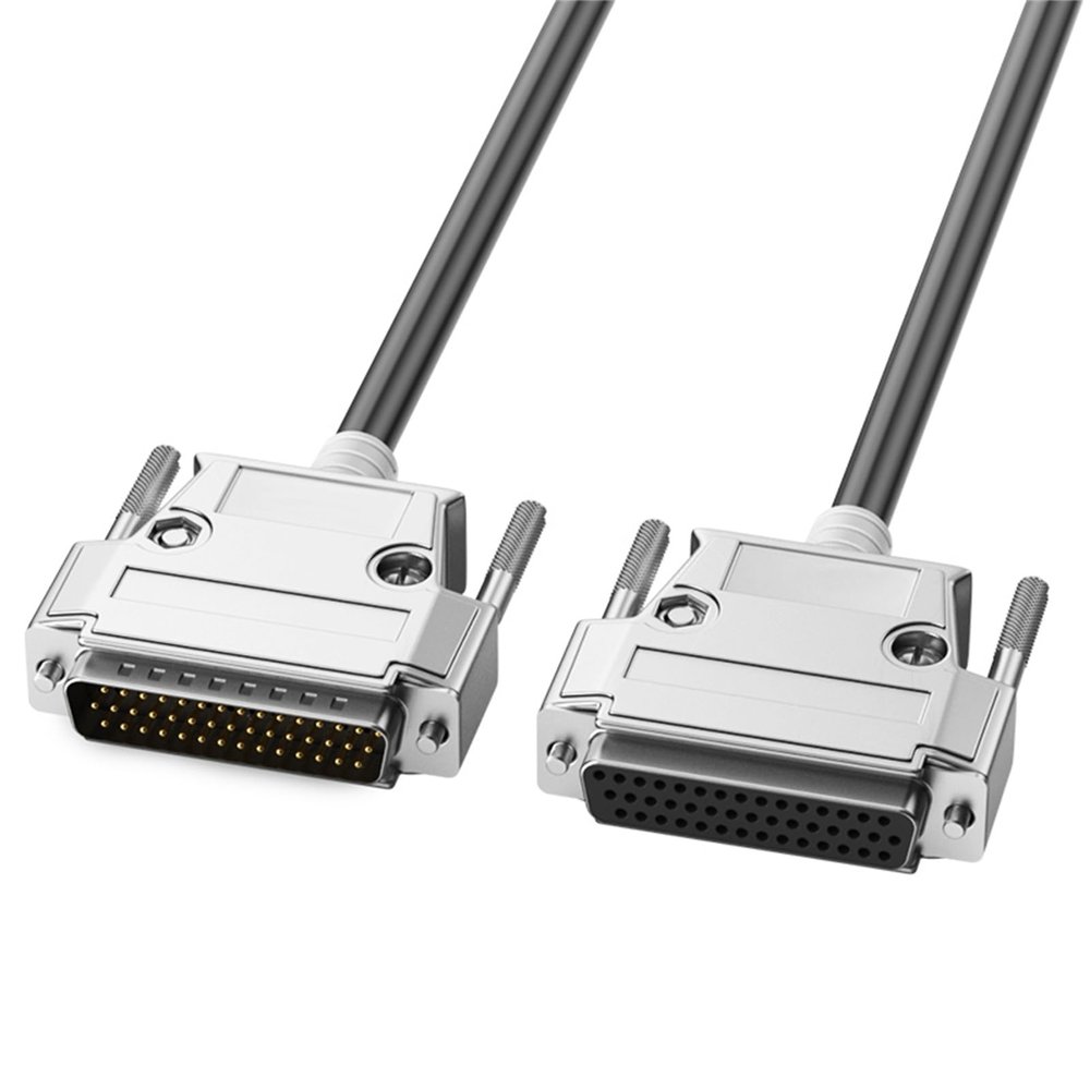 PLCPDM DB44 Extension Cable Double-Layer Shielded Male/Female 44 Pin Port Connection Wire Data Cord for 44pin Devices