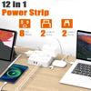 2 Prong Power Strip, WRXDMC 2 Prong to 3 Prong Outlet Adapter, 1400J Two Prong Surge Protector, 5ft Braided Extension Cord with Thin Flat Polarized Plug, 8 AC&4 USB, Wall Mountable for Old House view 4