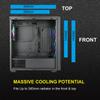 AZZA CSAZ-490 Torrent/Gaming/ATX Mid-Tower/Computer Case/Tempered Glass Panel view 4