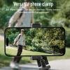 Cuifati Phone Tripod Holder Stand Adapter Dual Cold Shoe for Microphone Fill Light Camera, 1/4in Thread, Wide Compatibility, Adjust Angle, V Shape Rubber Groove Design view 2