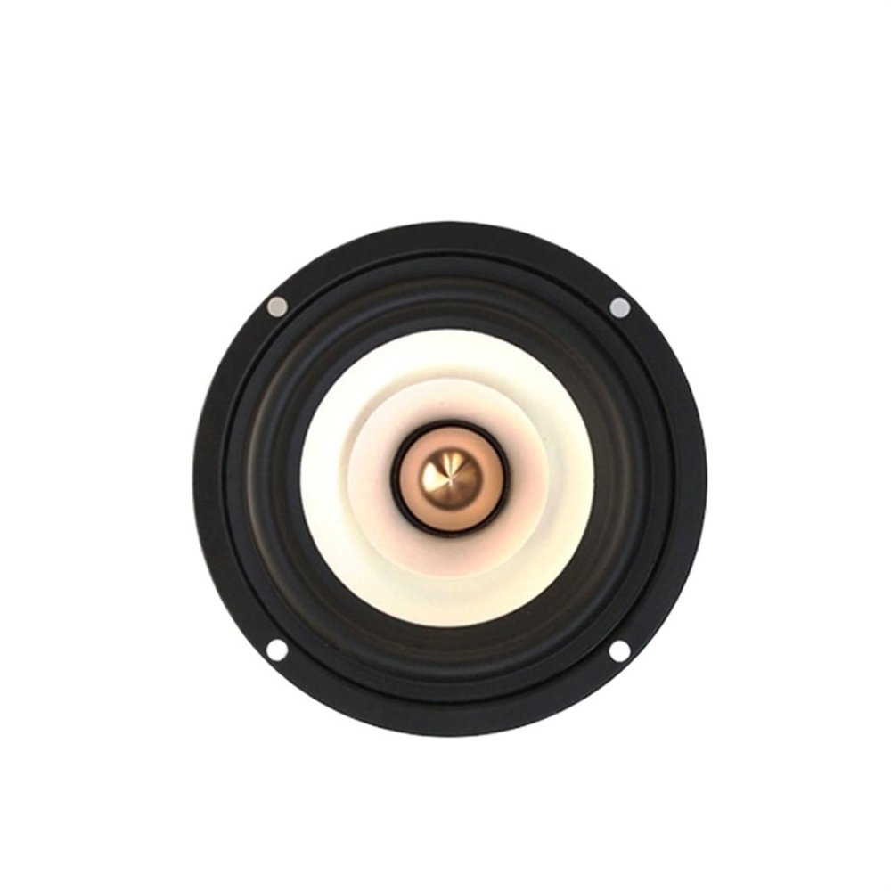 JOTXAW 2PCS 25W 4Inch Cloth Edge Full Frequency Horn Driver Full Range Monitor Speaker Unit Tweeter Woofer Bullet Cone HiFi Loudspeaker(4 ohm,Round)