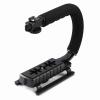 Black Video Camera Stabilizing Handle for Action Shots with Shoe Mount for Mic and Light Skateboarding, Extreme Sports view 4