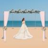 10ft Adjustable Height Wedding Photo Booth, Outdoor Wedding Canopy Chuppah Mandap for Wedding Photography Show Party-Hardware Kit view 4