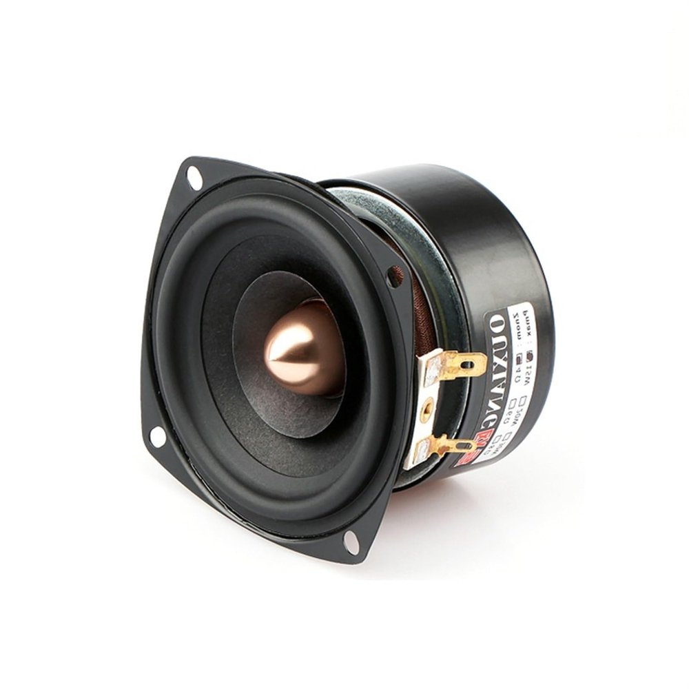 JOTXAW 2PCS 3 Inch 15W Full Range Audio Speakers Full-Frequency Home Theater Stereo Loudspeaker DIY HiFi Tweeter Woofer Speaker Unit(4 ohm,Square)