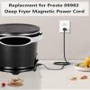 Replacment for Presto 09982 Deep Fryer Magnetic Power Cord view 2