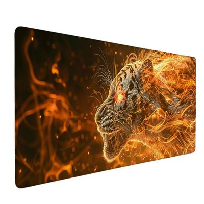 Large Extended Gaming Mouse Pad with Stitched Edges, Durable Non-Slip Natural Rubber Base, Waterproof Computer Keyboard Pad Mat for Esports Pros/Gamer/Desktop/Office/Home- (Yellow,Animal) 36"X16" R-P5