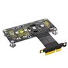 3 in 1 Combo M.2(NGFF) NVME M-Key SSD to PCI- E 4X Extension Cable with Cooling Fan and Automatic Discoloration LED view 1
