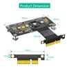 3 in 1 Combo M.2(NGFF) NVME M-Key SSD to PCI- E 4X Extension Cable with Cooling Fan and Automatic Discoloration LED view 3
