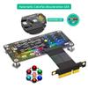 3 in 1 Combo M.2(NGFF) NVME M-Key SSD to PCI- E 4X Extension Cable with Cooling Fan and Automatic Discoloration LED view 4