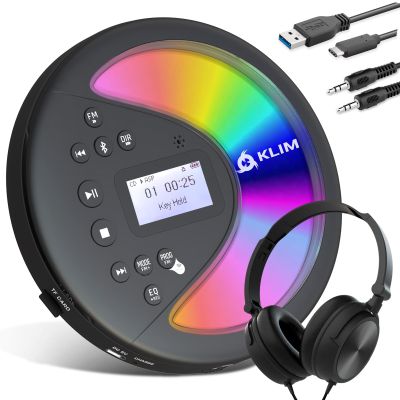 Discover Portable CD Player with Headphones, Radio FM, MP3 and Bluetooth