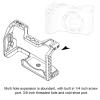 Camera Cage Aluminum 1/4inch Screw Hole 3/8inch Threaded Hole Cold Shoe Port for Arca 38MM Slide Slot Camera Cage Extension Frame for A6700 view 4