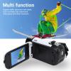 GOWENIC Video Camera Camcorder, 1080P 16MP Digital Camera with 2.4 Inch Rotatable Screen 16X Digital Zoom Handheld Video Recorder, Anti Shake, Loop Video Recording (White) view 4