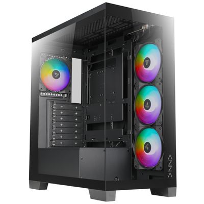 AZZA CSAZ-570B Cove/Gaming/ATX Mid-Tower/Computer Case/Back-Connect Supported