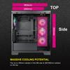 AZZA CSAZ-570B Cove/Gaming/ATX Mid-Tower/Computer Case/Back-Connect Supported view 4