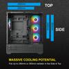 AZZA CSAZ-501B Tiara/Gaming/ATX Mid-Tower/Computer Case/Tempered Glass Panel view 3