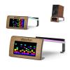 SIMCFUN Desktop RGB Tilt Speaker Stands with Dynamic LED Spectrum Analyzer-Vibration Absorption Pad-Small and Medium Bookshelf/Computer Speakers  Adjustable Light Modes Music Spectrum view 1