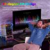 SIMCFUN Desktop RGB Tilt Speaker Stands with Dynamic LED Spectrum Analyzer-Vibration Absorption Pad-Small and Medium Bookshelf/Computer Speakers  Adjustable Light Modes Music Spectrum view 4
