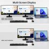 BENFEI DisplayLink 12-in-1 USB 3.0 Universal Docking Station with Dual HDMI Display/6*USB Ports/SD/TF Card Reader/Gigabit Ethernet Network/3.5mm Female Headphone Jack Compatible with Windows and Mac view 3