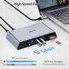 BENFEI DisplayLink 12-in-1 USB 3.0 Universal Docking Station with Dual HDMI Display/6*USB Ports/SD/TF Card Reader/Gigabit Ethernet Network/3.5mm Female Headphone Jack Compatible with Windows and Mac view 4