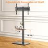 Afaloona Universal Floor TV Stand,TV Floor Mount Stand with Removable Shelf for 32-75 inch TV up to 110 lbs, Swivel and Height Adjustable Tall TV Stand for Bedroom,Office(TCP01-2-M-A02) view 4