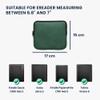 kwmobile Canvas Protective Cover Compatible with 6,8-7" eReader Cover - Canvas Cover for e-Reader with Zip - Dark Green view 2