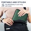 kwmobile Canvas Protective Cover Compatible with 6,8-7" eReader Cover - Canvas Cover for e-Reader with Zip - Dark Green view 3