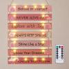 FIOBEE Girls Room Dcor for Teen Girls Boys with LED Light Wall Decor for Bedroom Motivational Inspirational Wall Art Room Decoration for Kids Studyroom, 8 Kinds of Lights, Light Pink Boho view 1