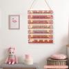 FIOBEE Girls Room Dcor for Teen Girls Boys with LED Light Wall Decor for Bedroom Motivational Inspirational Wall Art Room Decoration for Kids Studyroom, 8 Kinds of Lights, Light Pink Boho view 2