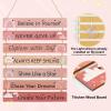 FIOBEE Girls Room Dcor for Teen Girls Boys with LED Light Wall Decor for Bedroom Motivational Inspirational Wall Art Room Decoration for Kids Studyroom, 8 Kinds of Lights, Light Pink Boho view 3