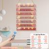 FIOBEE Girls Room Dcor for Teen Girls Boys with LED Light Wall Decor for Bedroom Motivational Inspirational Wall Art Room Decoration for Kids Studyroom, 8 Kinds of Lights, Light Pink Boho view 4