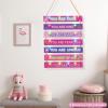 FIOBEE Girls Room Dcor for Teen Girls Boys with LED Light Wall Decor for Bedroom Motivational Inspirational Wall Art Girl Room Decoration for Kids Studyroom, 8 Kinds of Lights, Purple Game view 2