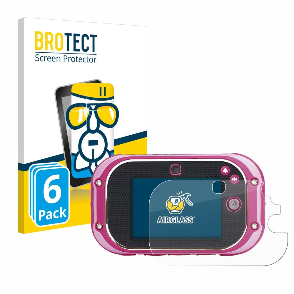 brotect Glass Screen Protector Film Compatible with Vtech Kidizoom Touch 5.0 2018 (6 Pack) - Glass-Foil Protection [Scratch Resistant, High Clarity]