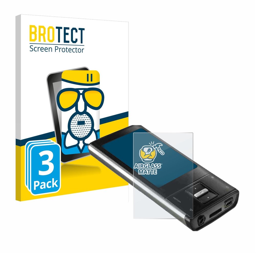 brotect Anti-Glare Glass Screen Protector Matte Compatible with Intenso Video Shooter 2,4" (3 Pack) - Anti-Scratch 9H Protection Film