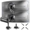 24-57 inch Dual Vertical Monitor Mount, Heavy Duty Monitor Arm for 2 Monitors, up to 59.4 lbs, Extra Tall/Wide Adjustable, Premium Aluminum Dual Monitor Desk Mount, VESA 75x75-200x200 mm view 1