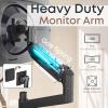 24-57 inch Dual Vertical Monitor Mount, Heavy Duty Monitor Arm for 2 Monitors, up to 59.4 lbs, Extra Tall/Wide Adjustable, Premium Aluminum Dual Monitor Desk Mount, VESA 75x75-200x200 mm view 4
