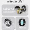 CCYLEZ Smart Ring Sleep Tracking, Water and Sweat Health Monitoring, Minimalist Look, for iOS and, 57 Days Working Features, Smart Fitness Tracker Ring (No. 20) view 4