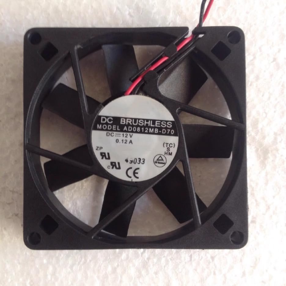 AD0812MB-D70 2-Wire DC 12V 0.12A 1.44W 80x80x15mm Cooling Fan