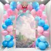 Aerdce Castle Theme Arch Backdrop Cover Chiara Backdrops Stretchy Arched Stands Covers for Princess Birthday Party Fairy Tale and Fantasy Events Decoration(Only Cover) view 3