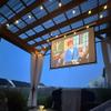 60 Inch Manual Pull Down Projector Screen, 16:9 4:3 Projection Screen with Slow Retract Mechanism, 4K HD Retractable Portable Projector Screen for Home Theater Movie Office Game(16:9) view 4