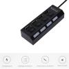 NICGQMQR Universal USB 2.0 Hub 4/7 Ports Power Adapter Splitter High Speed Mini Hub Socket Splitter Cable Adapter with ON/Off Switch(7 Ports) view 3