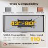 monTEK Long Arm TV Wall Mount for Most 43-80 Inch TVs, 42 Inch Long Extension TV Mount Swivel and Tilt, Full Motion Wall Mount Tv Bracket Fit Max VESA 600 x 400mm, Up to 110 lbs, 16,18 Studs view 2
